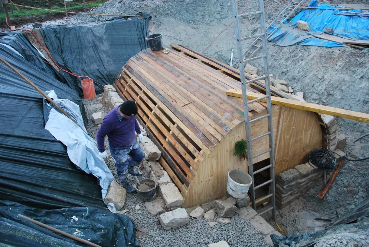 Duffner blockbau holzhaus innenausbau naturkeller © helmuth scham 06